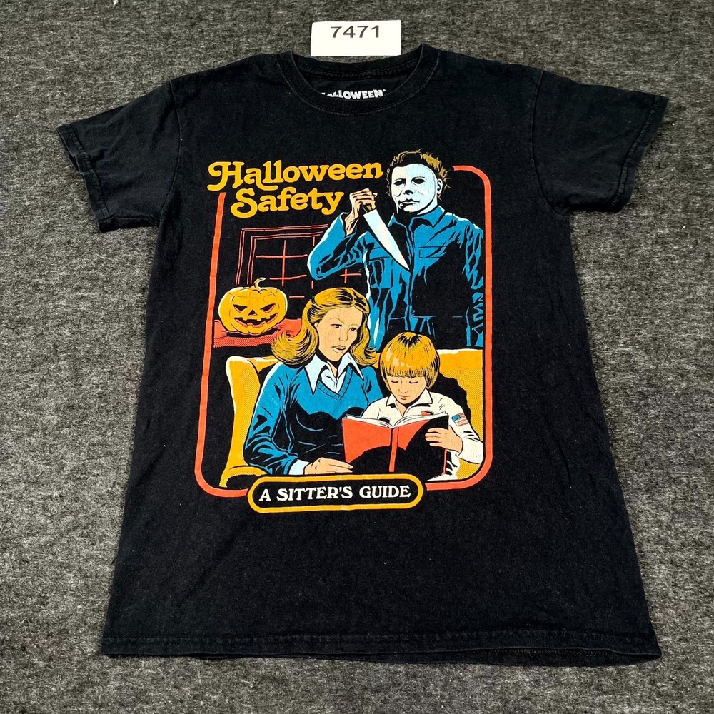 Creepy Co Halloween T Shirt Mens S Black Michael Myers Movie Horror Sitter Guide